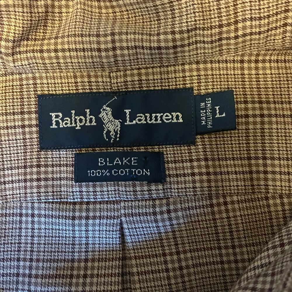 EUC Ralph Lauren button down dress shirt size Large